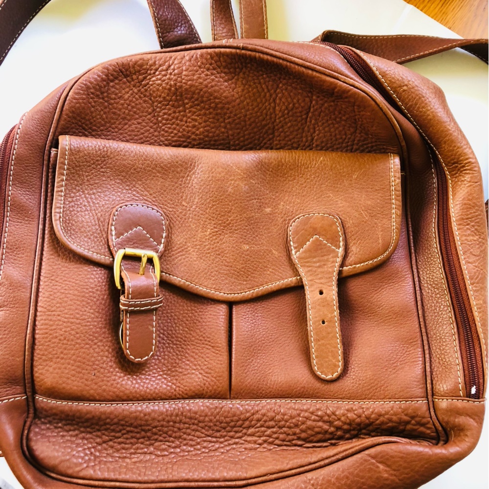 Leather backpack